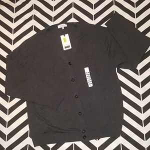 Turnbury Charcoal Gray Extra Fine Merino Cardigan